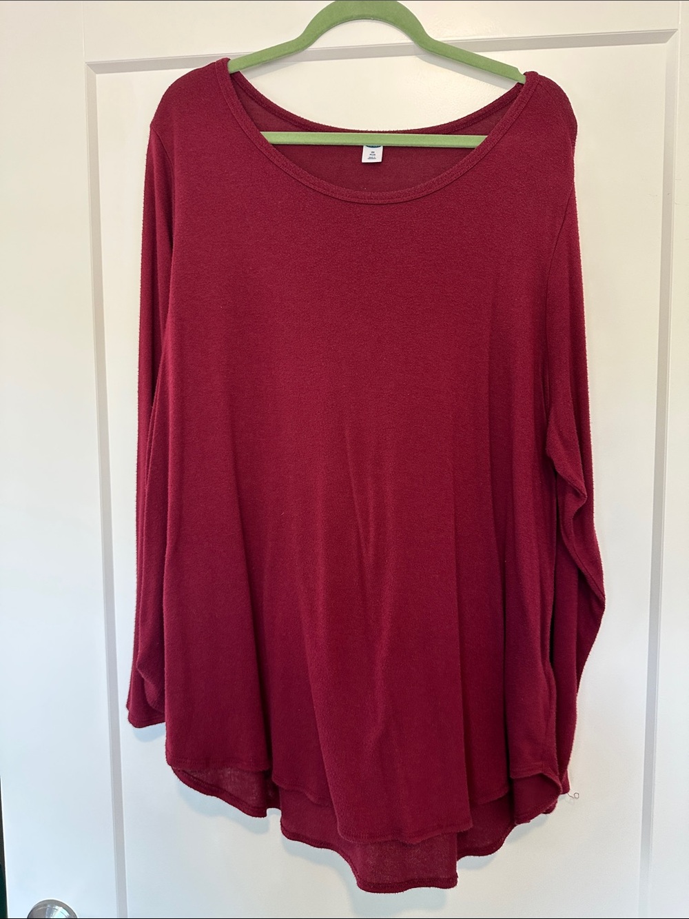 Old Navy Long Sleeve Scoop Neck Top - Burgundy